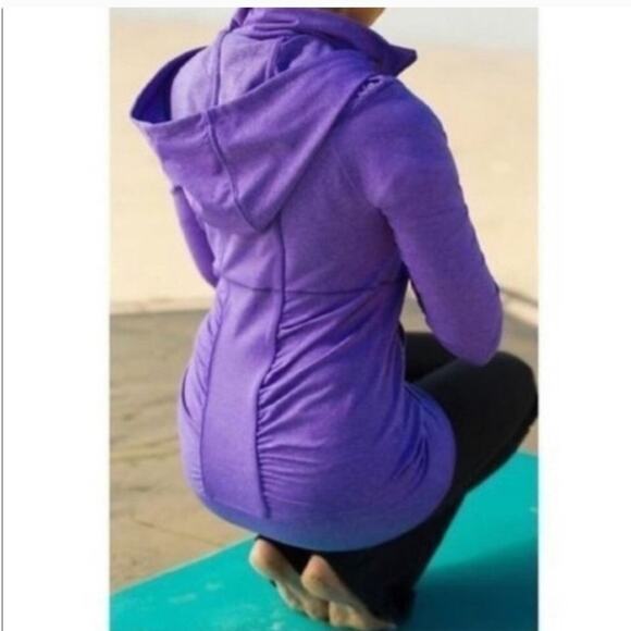 Athleta full 2way zip purple Rishi athletic hooded jacket woman's size small - Picture 5 of 16